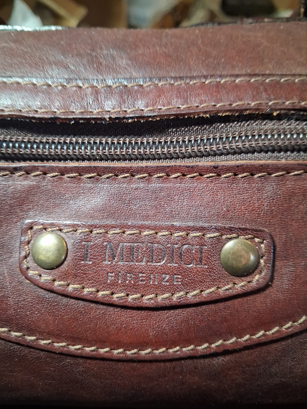 I Medici Firenze Womens Brown Leather Bag - Classic Leather Finish